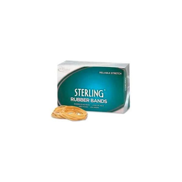 Alliance Rubber Alliance Sterling Rubber Bands, Size No 19, 3-1/2" x 1/16", Natural, 1 lb. Box 24195 - main